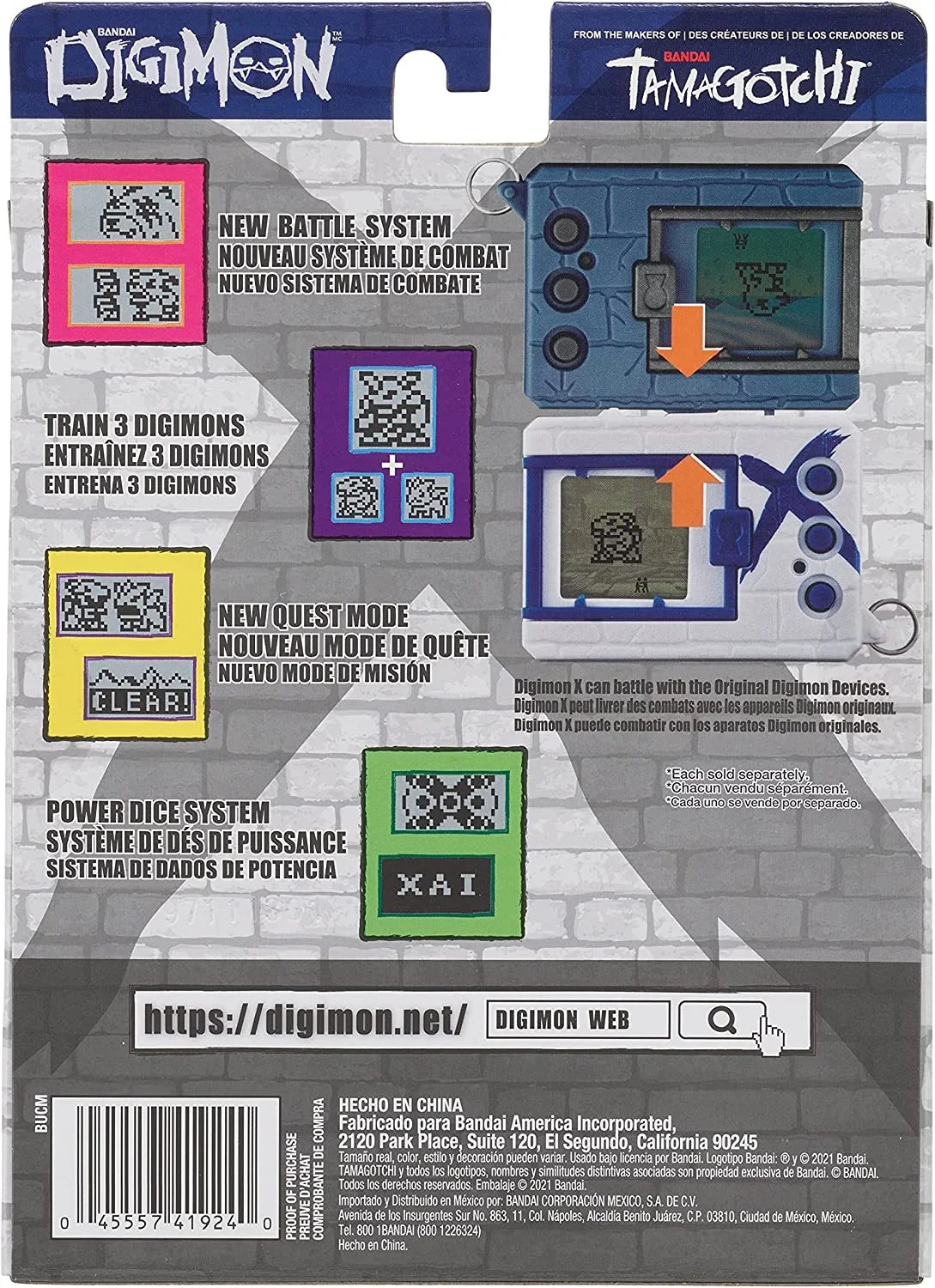 Monster Digimon Bandai & Blue Green (41924) Pet Digivice Virtual - X