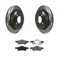 KDS-100458 Drilled - For Kit Transit Rear Auto Mini Rotors Cooper Disc Semi-Metallic Brake Pads And Slotted Coated