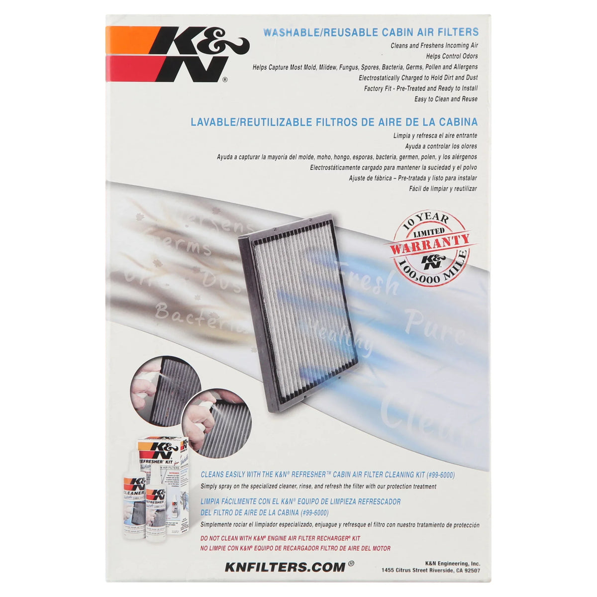 Reusable and Silverado, K&N Freshens Escalade, Avalanche, - Washable for 1999-2002 select: Incoming & Filter Cleans CHEVROLET Cabin your SILVERADO VF1000 Fits Yukon Air Sierra, Air