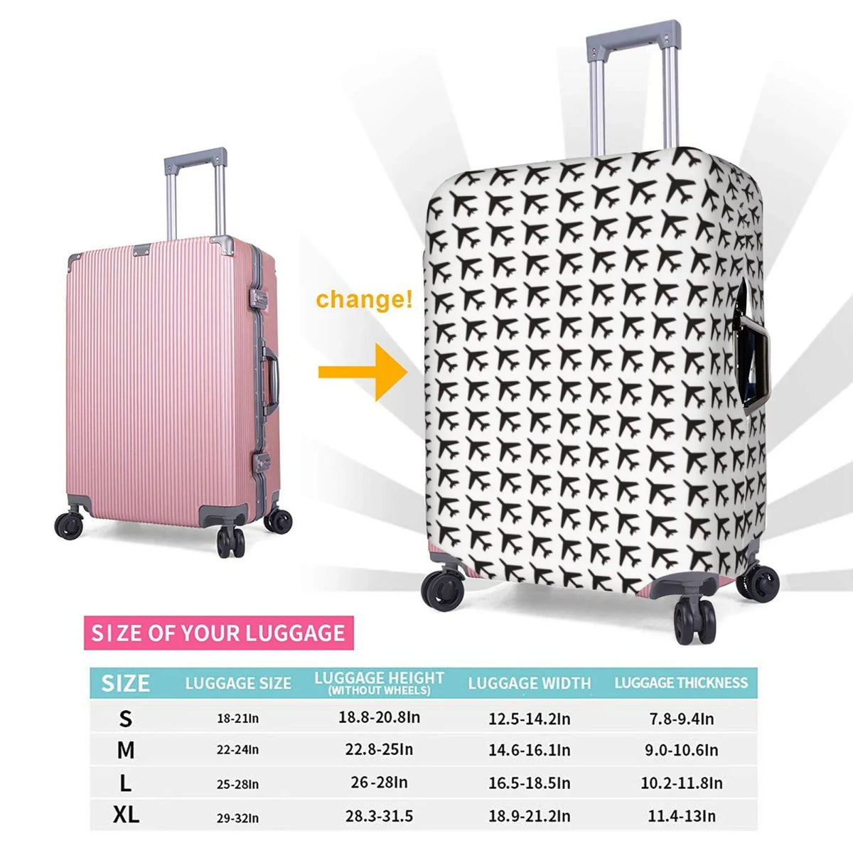 Airplane Cover Cover Luggage Protector-X-Large Suitcase Kll Suitcase