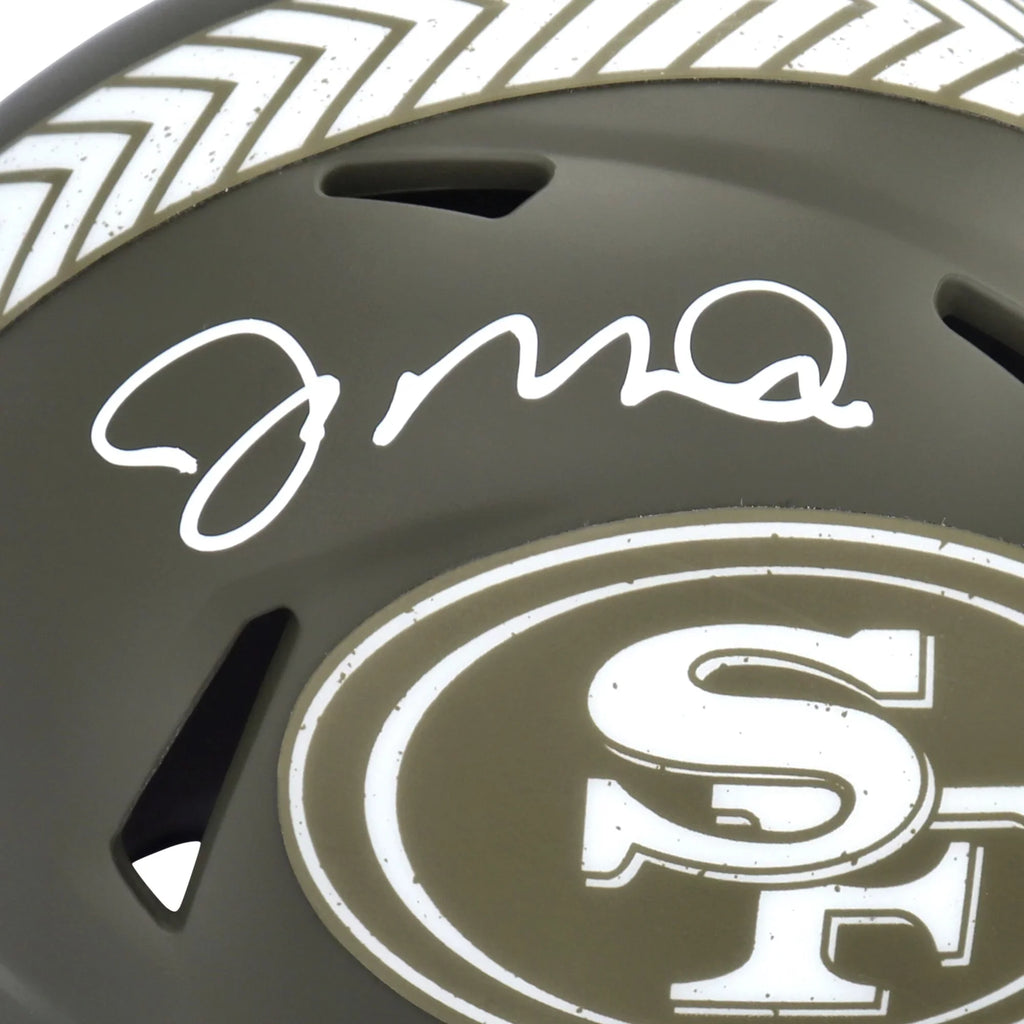 Service 2022 San Joe Helmet Speed Francisco Mini 49ers Autographed Riddell Salute To Montana