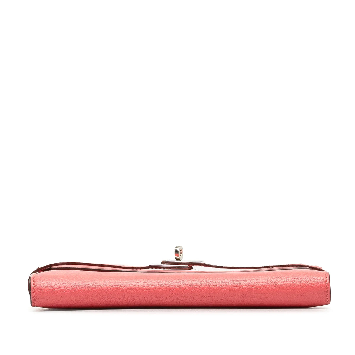 Kelly Wallet Leather Classic Pink (Good) Authenticated Unisex Chevre Long Pre-Owned Calf Hermès Wallets
