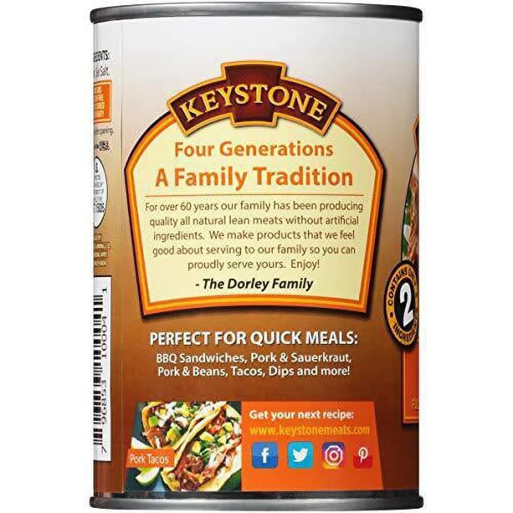 Ready Natural oz Pack 6 Food Can Backpacking Camping Survival Keystone to 14.5 Hiking Eat- All and Pork Pack) Cans Emergency For of (6