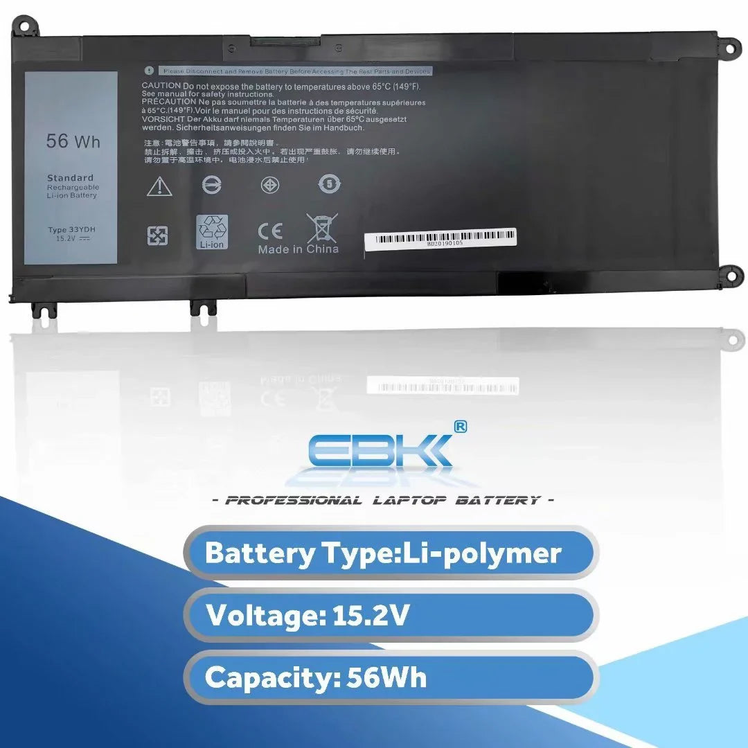 17 Dell Inspiron 081PF3 33YDH 56Wh 81PF3 7778 15.2V P30E EBK laptop by 7779 Battery Notebook