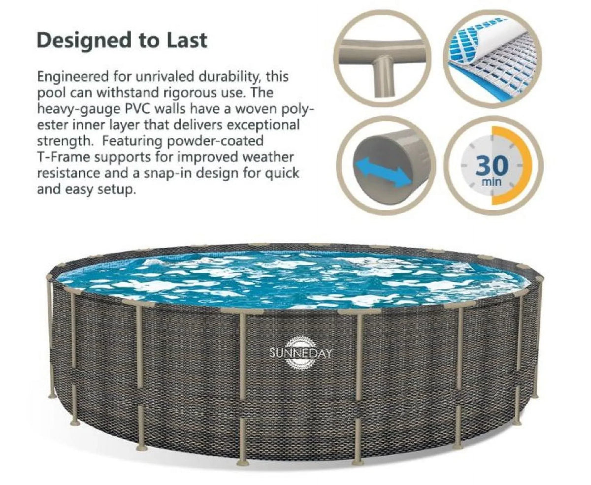 Oasis ft. x 18 in. Round Rattan Sunneday Soft-sided 52