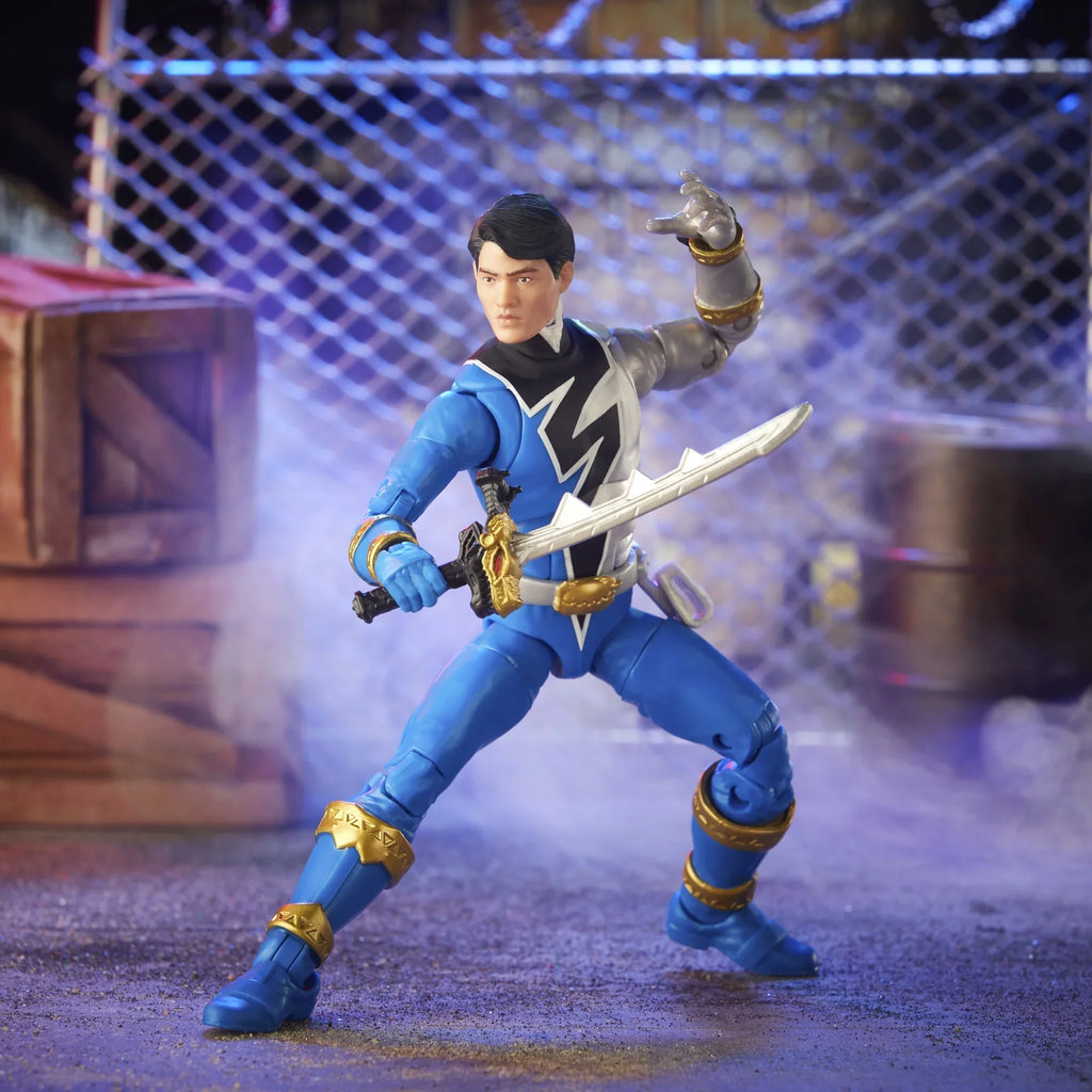Dino Fury Accessories Rangers Collectible 6-inch Collection Ranger Figure Blue Toy Lightning Premium Action Power with