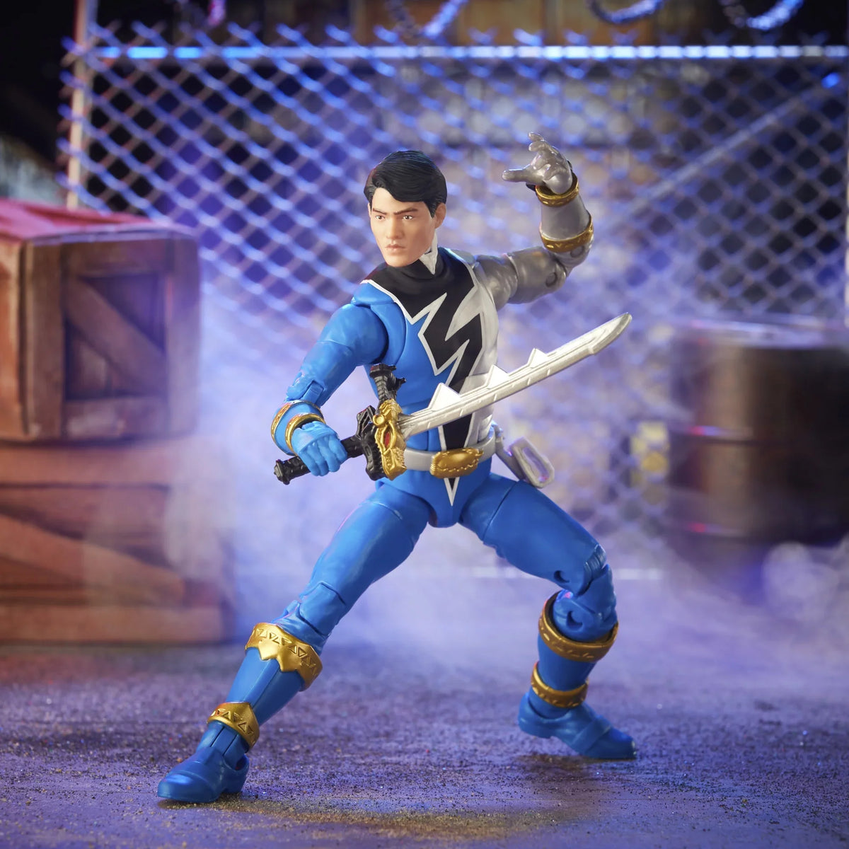 Dino Fury Accessories Rangers Collectible 6-inch Collection Ranger Figure Blue Toy Lightning Premium Action Power with