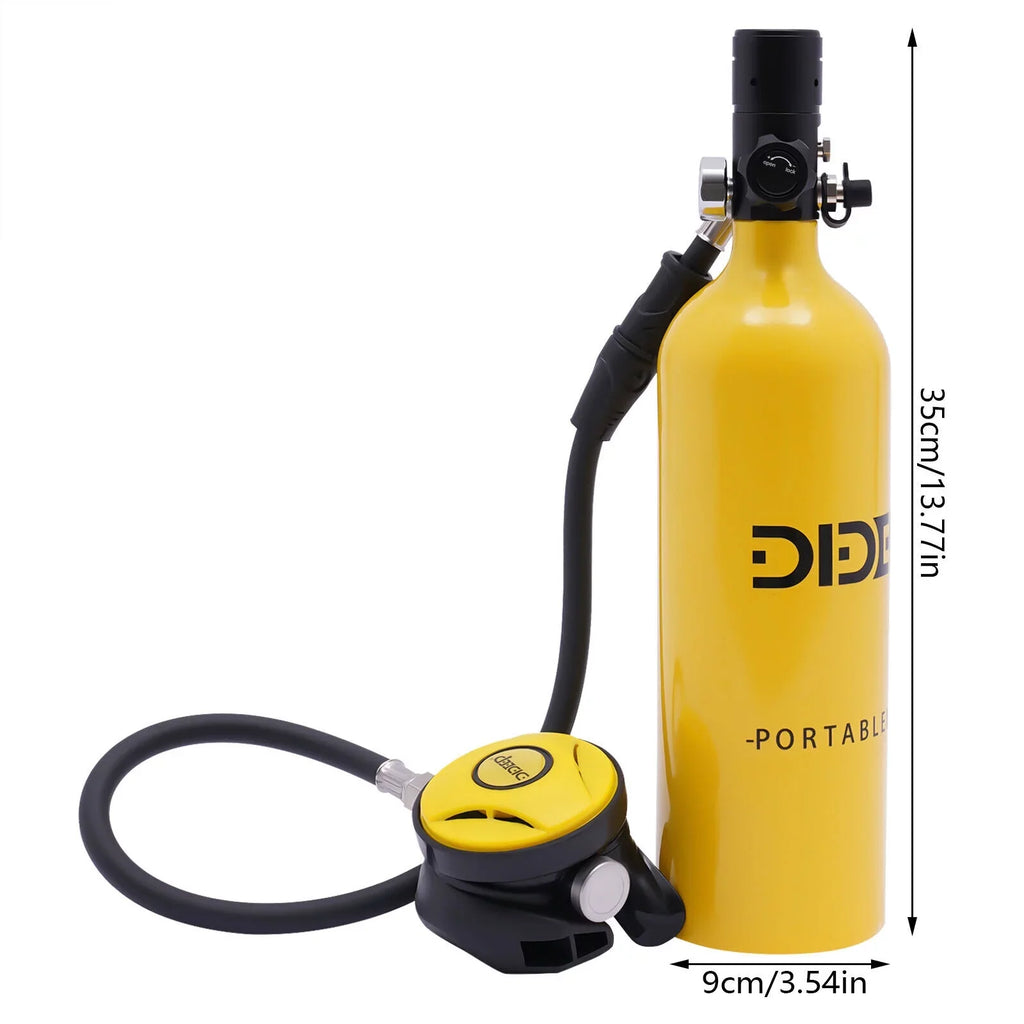Scuba Underwater Scuba Kit Portable Tank Gear Mini 1L 32.8ft Reusable Deepest Diving