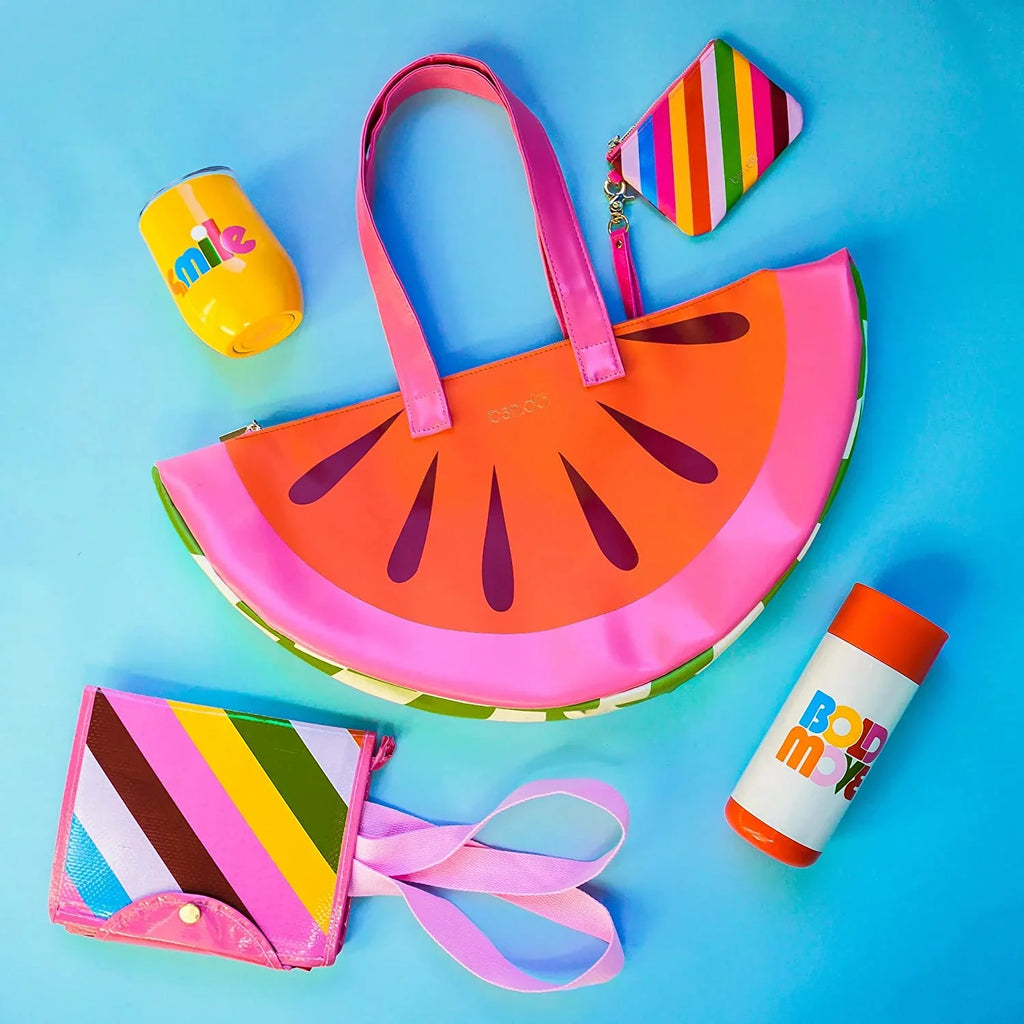Beach Cooler Straps, ban.do Super Cute Portable for Watermelon Picnics Sided 2.0 Cooler Chill Shoulder or Days, Bag Bag, Insulated Cooler, Soft with