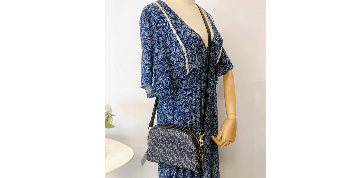 CF343 Coach Coach Madi IN Crossbody Print Monogram Navy With