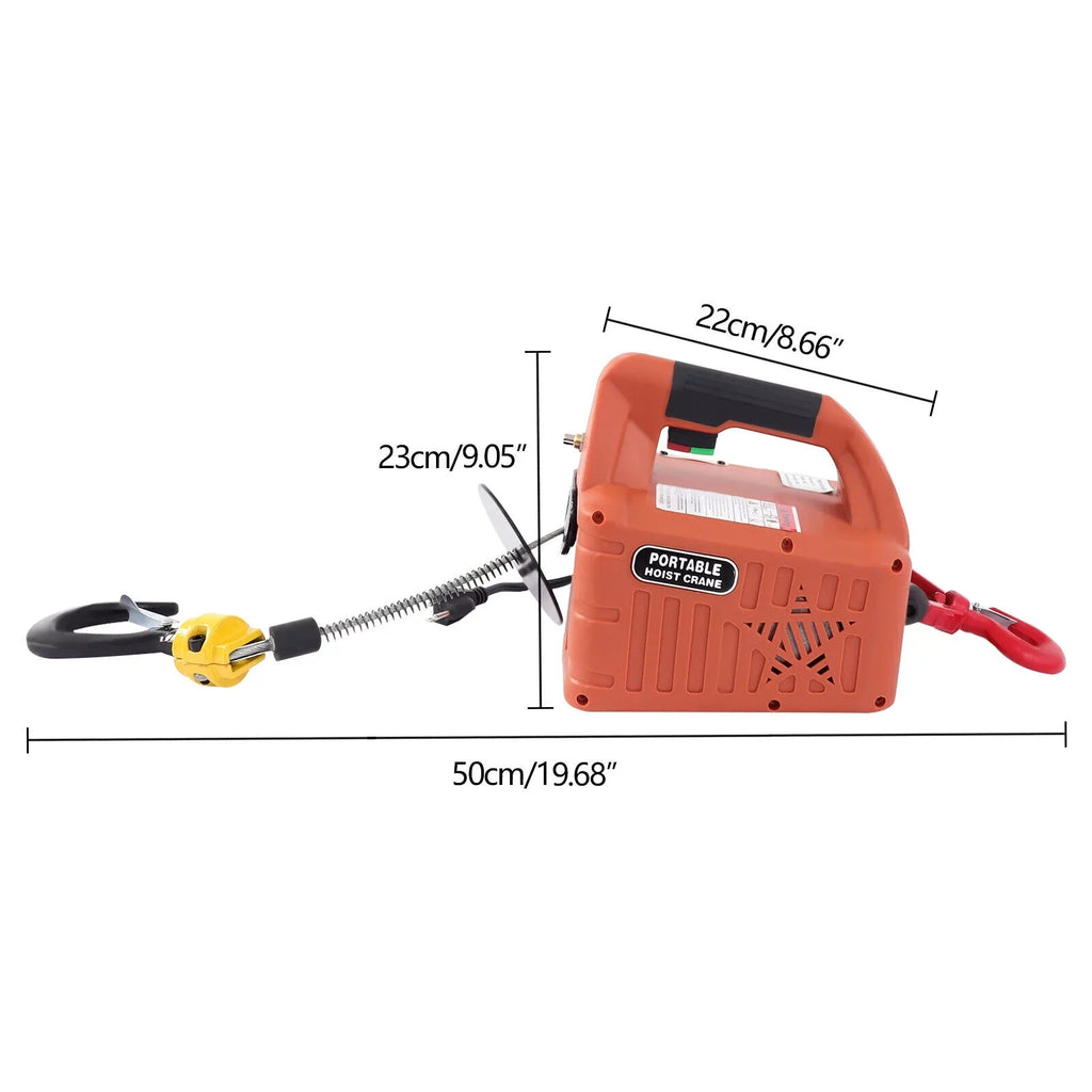 Remote Electric 3in1 Wireless Lift Crane TFCFL Winch Portable 1100lbs Hoists