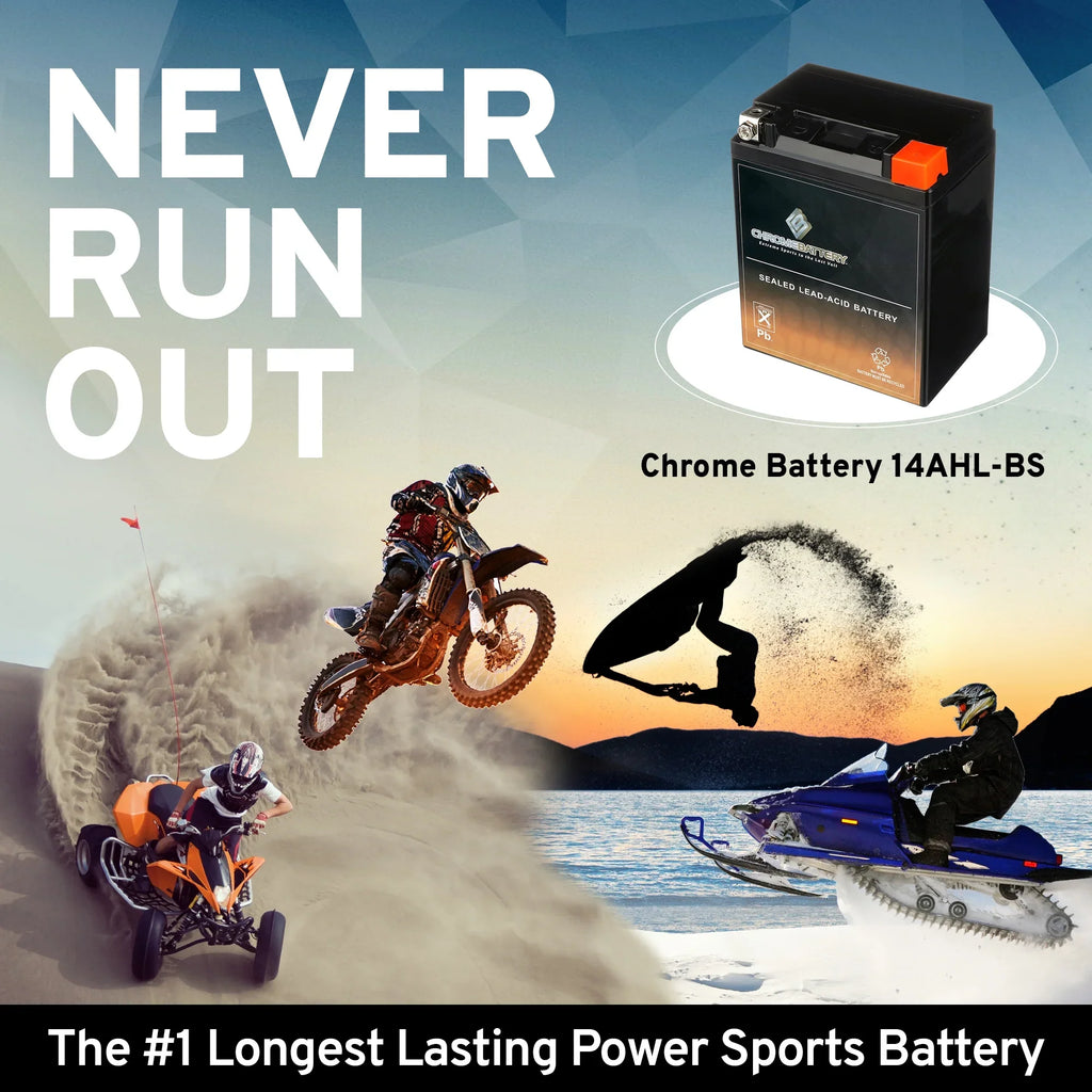 for Battery CCA) 210 Ah, Battery Cat Chrome (14AHL-BS Snowmobile Arctic Volt,12 Pantera YTX14AHL-BS 12 1993