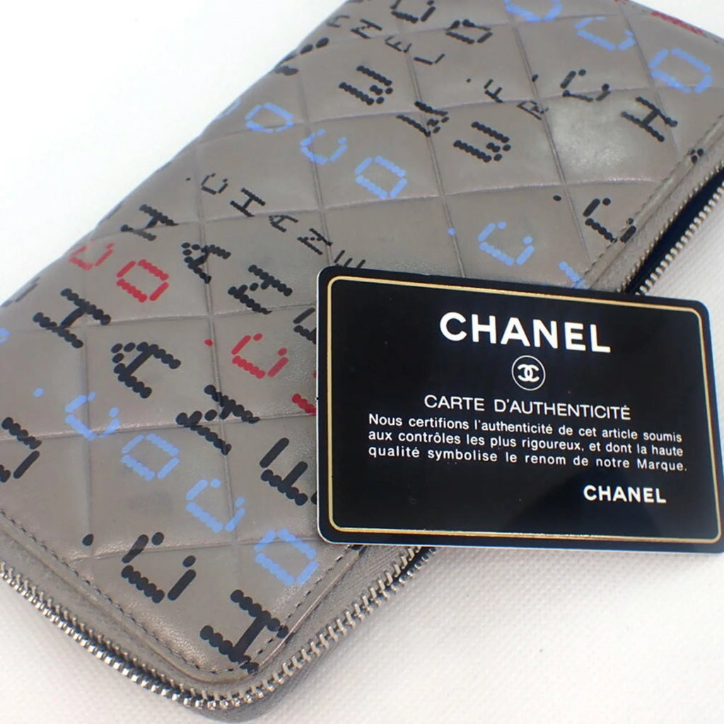 computer (Good) board matelasse Cambon mark long Pre-Owned Chanel pattern wallet circuit CHANEL here