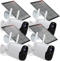 with Surveillance System 2 Siren, Solar WiFi Rraycom Alexa, Vision, Powered Camera Night Solar BW4P-SP-W-4PC Talk, Camera Spotlight BW4PLUS-SP, Security 2K Color Outdoor, Way Compatible with &