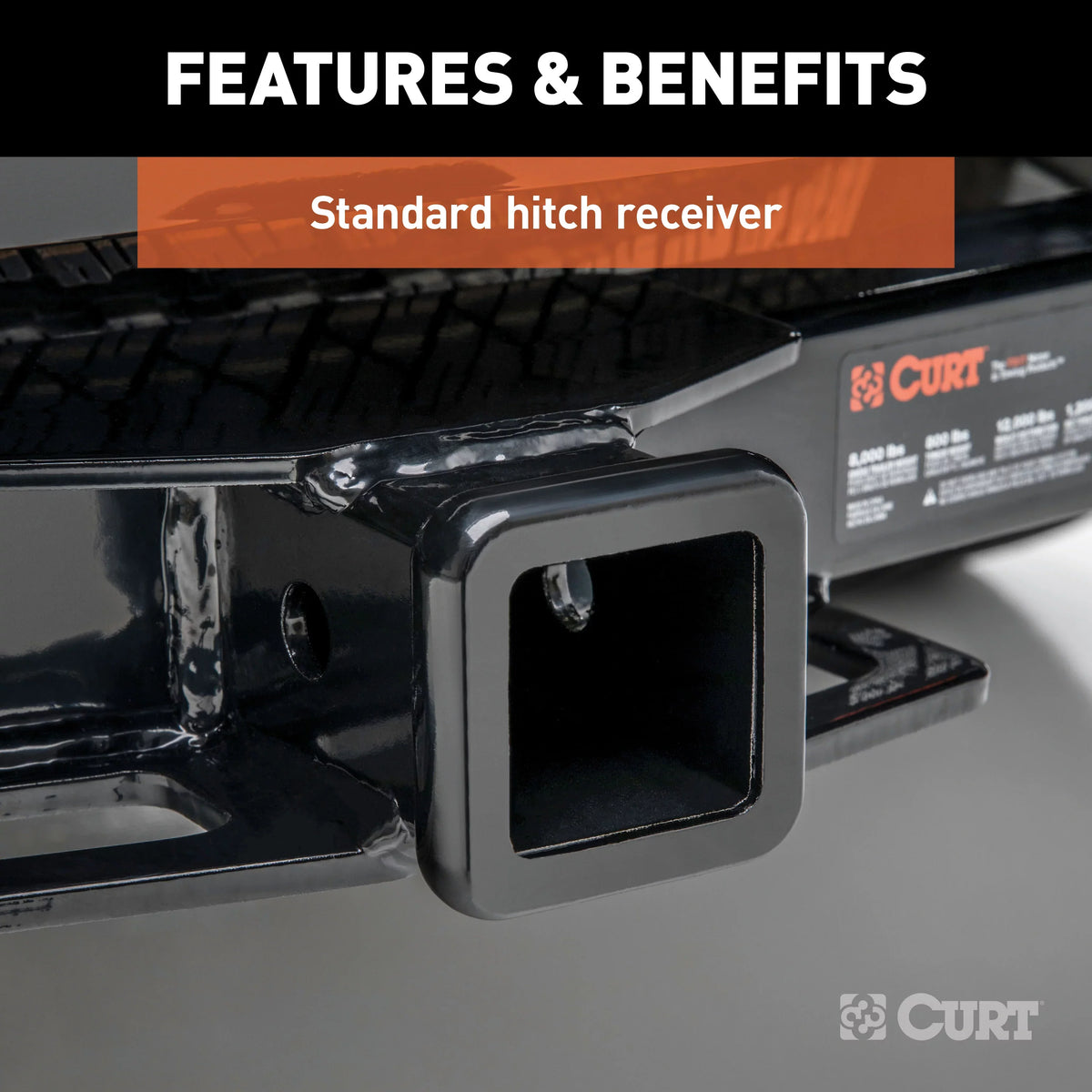 Jeep CURT Class Hitch, 3 Cherokee Durango, with WK2 Dodge 2-Inch 13182 Receiver, Compatible Grand Trailer Select
