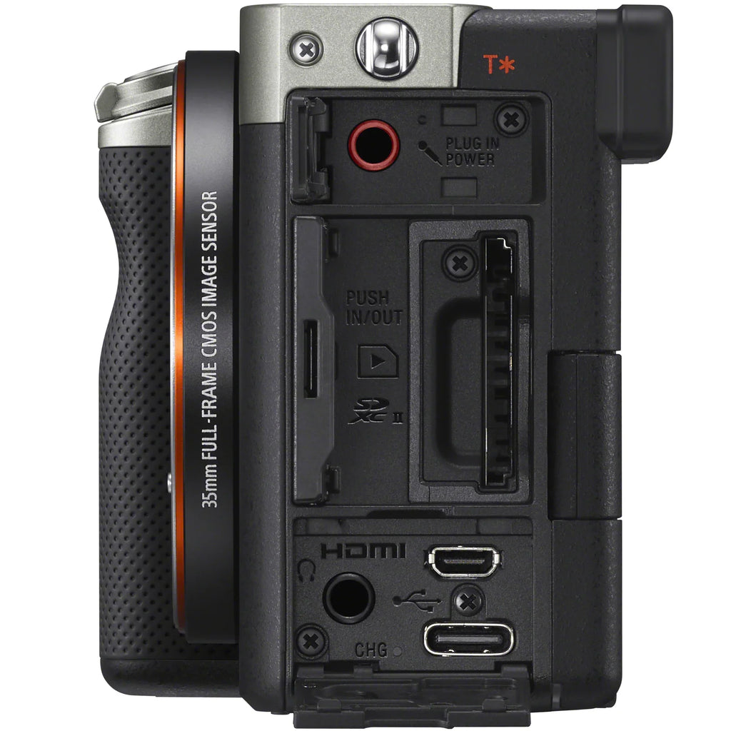 '+ Bundle ILCE7C/S a7C Case with Lens Alpha Extra Silver Body Gear Flash Filters Deco Interchangeable + + + Mirrorless Battery Accessories Full Only 7C and Frame 64GB Sony Card Kit + Camera Software
