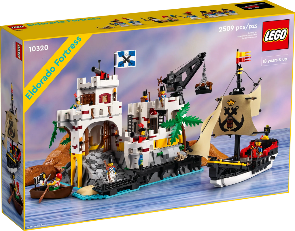 Love Adults Fortress a Gift, Pirate Rewarding Building LEGO for Décor, Who Eldorado Ship Nostalgic Gift Office 8 Icons Kit, Includes Pirate Idea 10320 Minifigures, and Home Project,