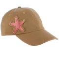 Brim Creatures Packable, - 3" Bill, Sea Women's Baseball Starfish) Jack Twill, (Khaki Cap Patch Panama Cotton Lightweight Frayed