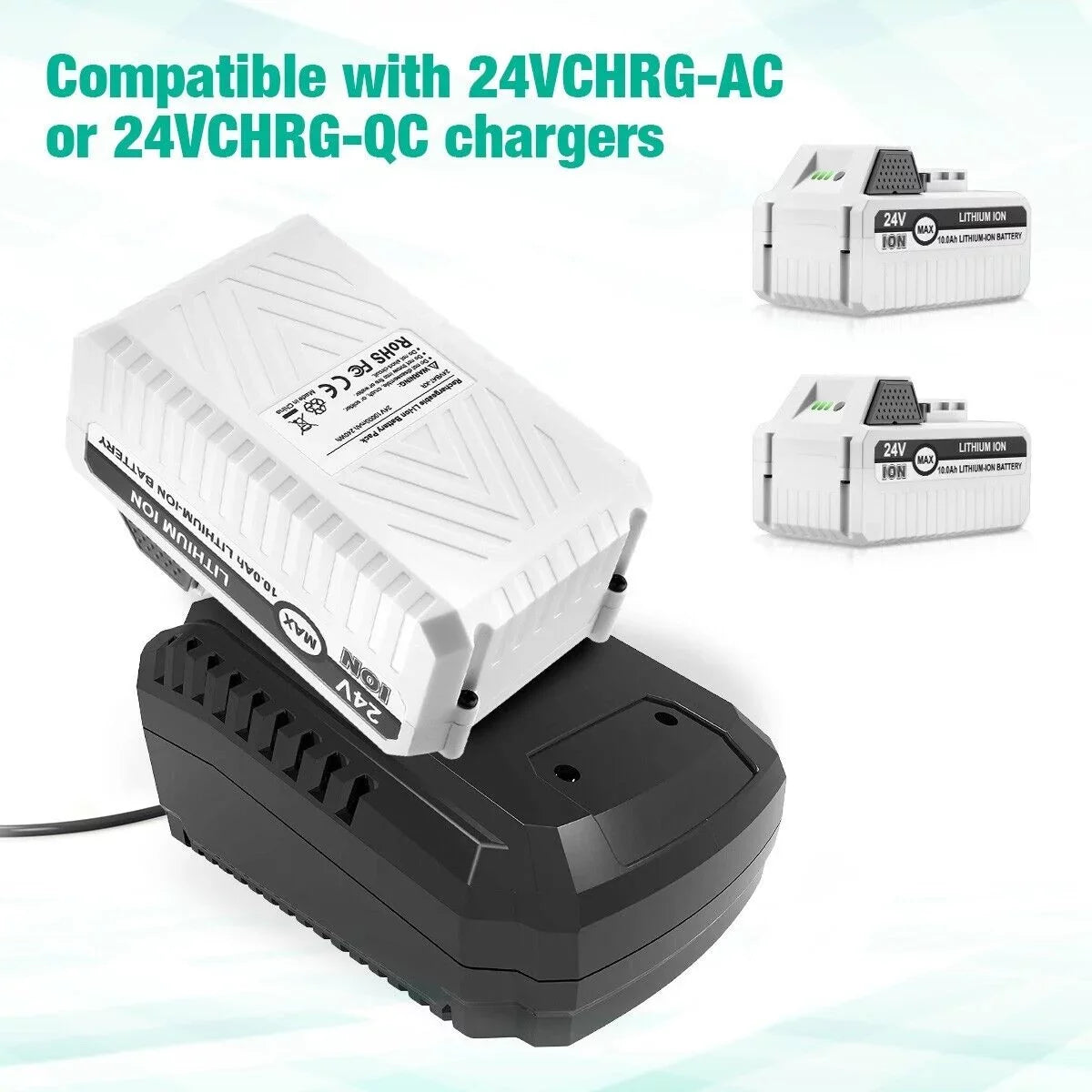 iON+ 24VBAT-LTX for for 24VBAT-LTE with and 24VBAT Joe iON+ 24V Snow System Compatible All Sun Snow Joe 24V-X2-SB18 Li-ion 10000mAh Blower Battery 2Packs Joe Cordless 24VBAT-LT 24V 24VBAT-LTW Battery