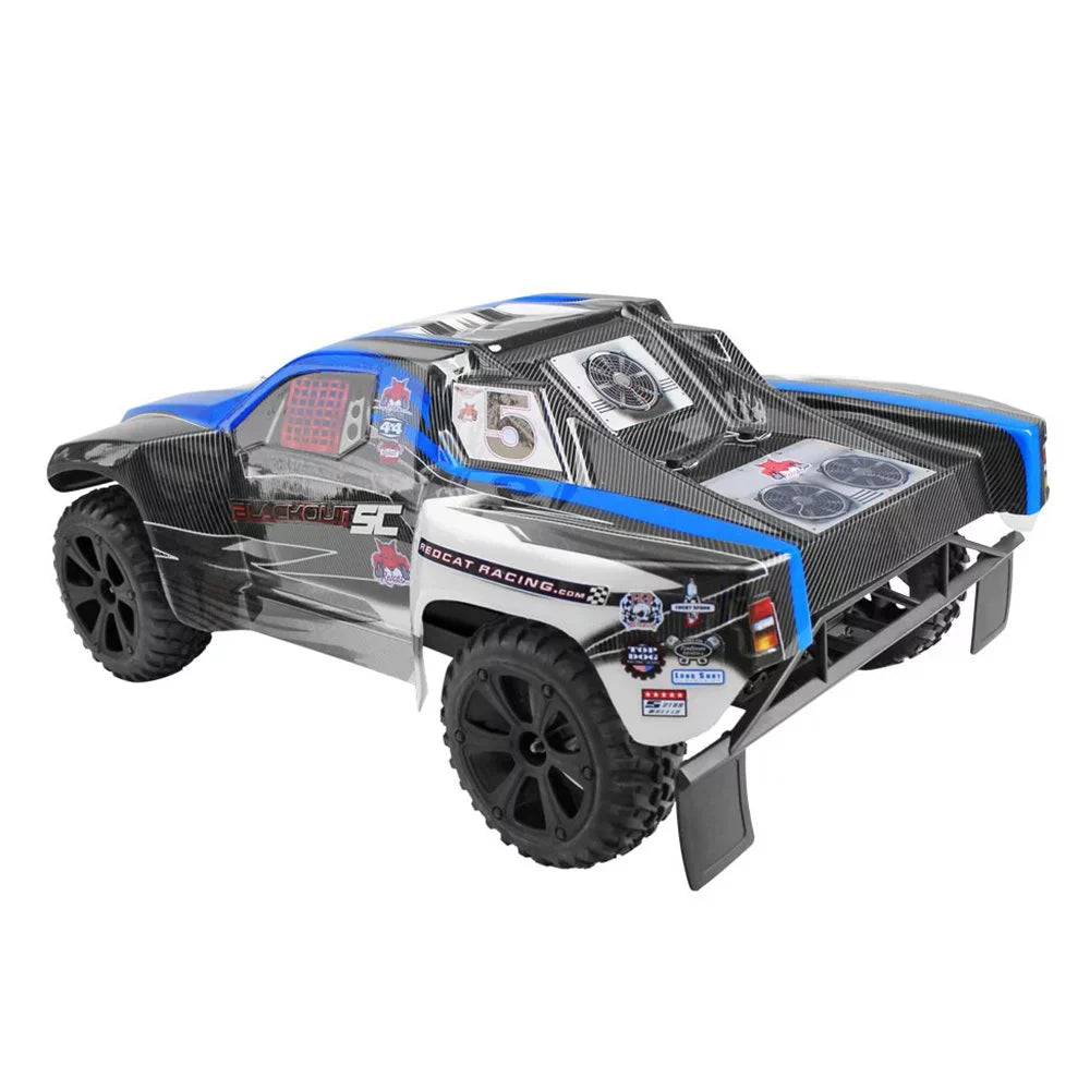 Short Racing Redcat Motor Electric Brushed Truck, RC Course Blue SC Blackout