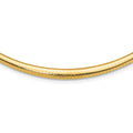 Omega Necklace 3/6mm Polished 14k QODG6-16 Graduated