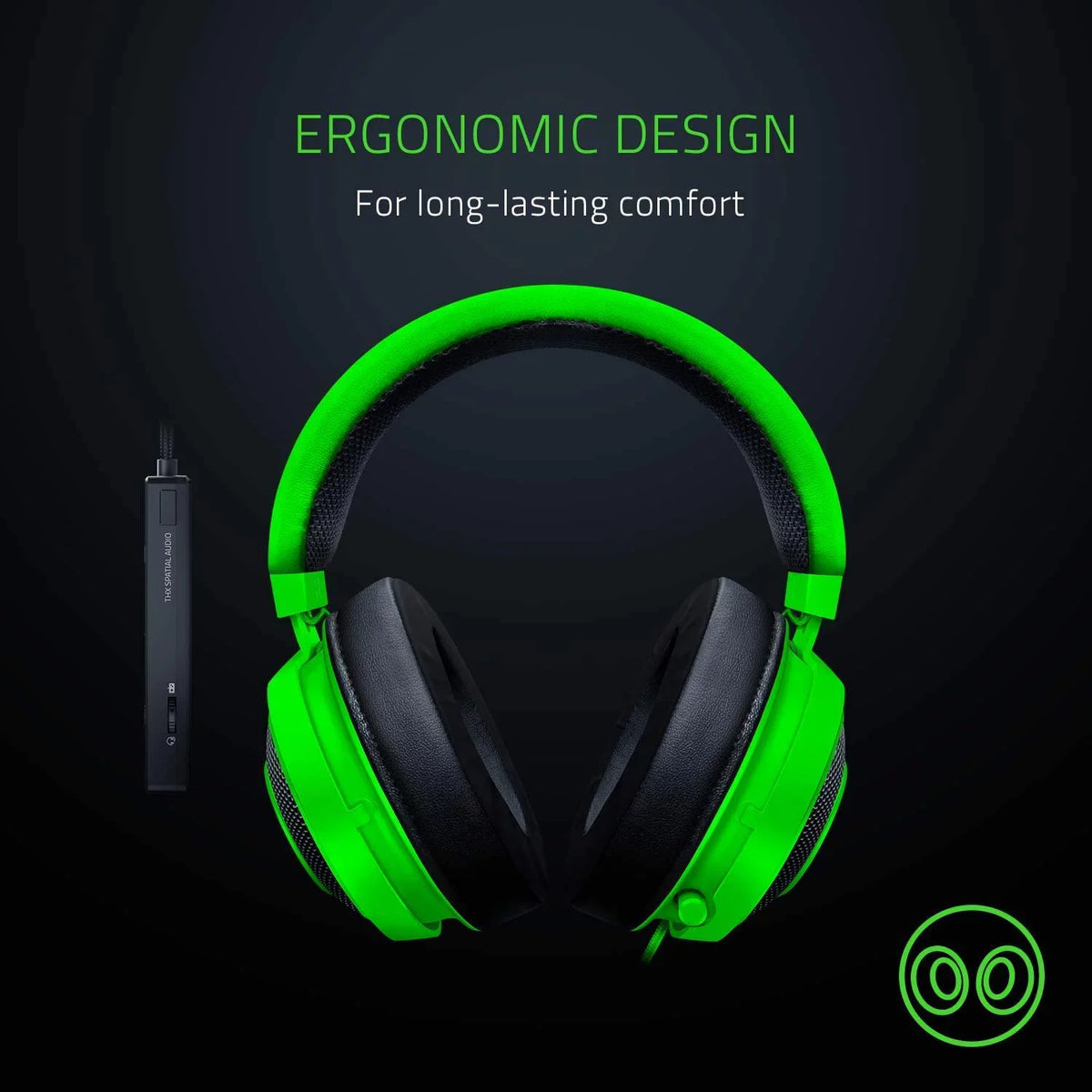Xbox Control PC, Kraken Cushions Audio - - PS4, Edition: Tournament Ear Switch, Spatial - Devices THX Razer Cooling Green Works with One, Audio Mobile Headset Gel-Infused - Full Gaming