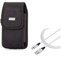 Braided Cable Legacy - Durable XL w Type-C Vivo Holster Long Motion XL 10ft XI R1J Google Blackberry 3a - Metal Rugged Case G9, Coolpad Pixel Belt BLU 3 USB Canvas Clip XL Sync for Wire Plus -