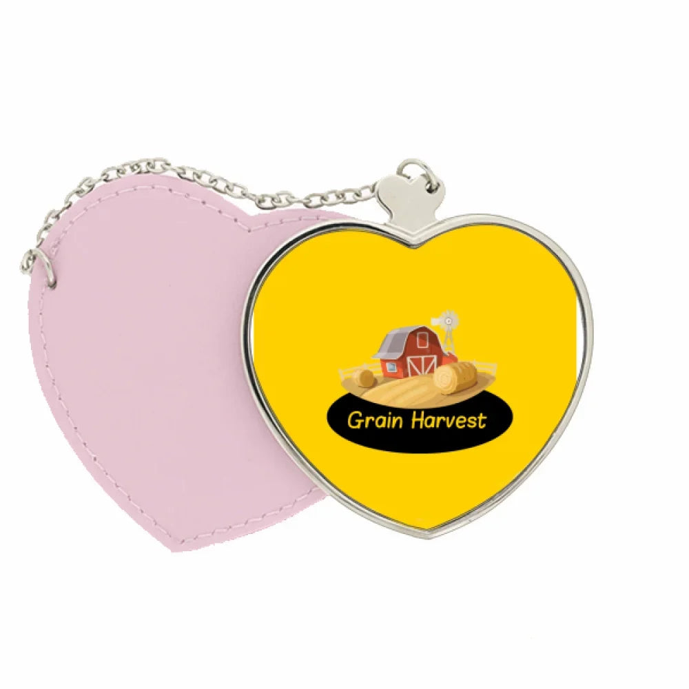 Joy Harvest Midsummer Pink Travel Heart Food Purse Mirror Makeup
