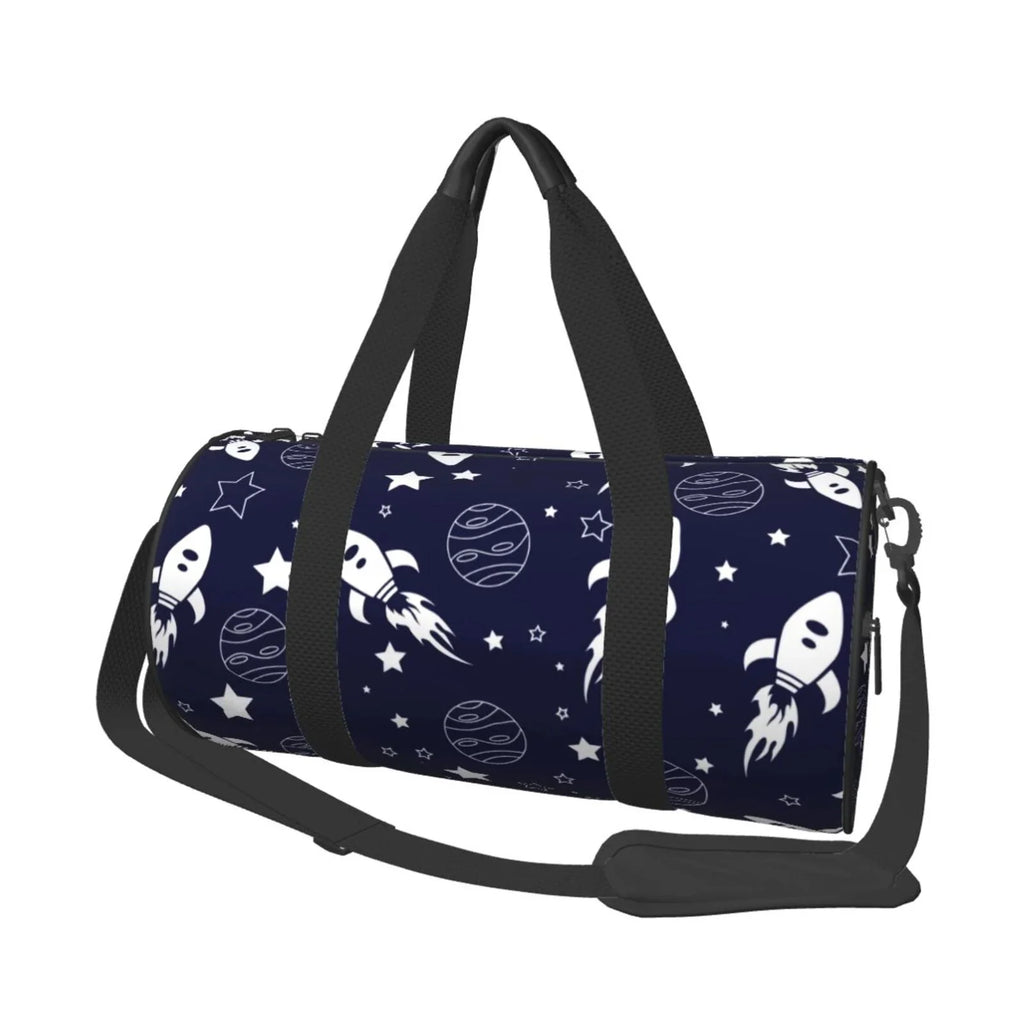 Men ZNDUO Bag, Travel Seamless Weekenders Shoulder Women Sports Round Bags Bag Space Pattern Gym for Tote