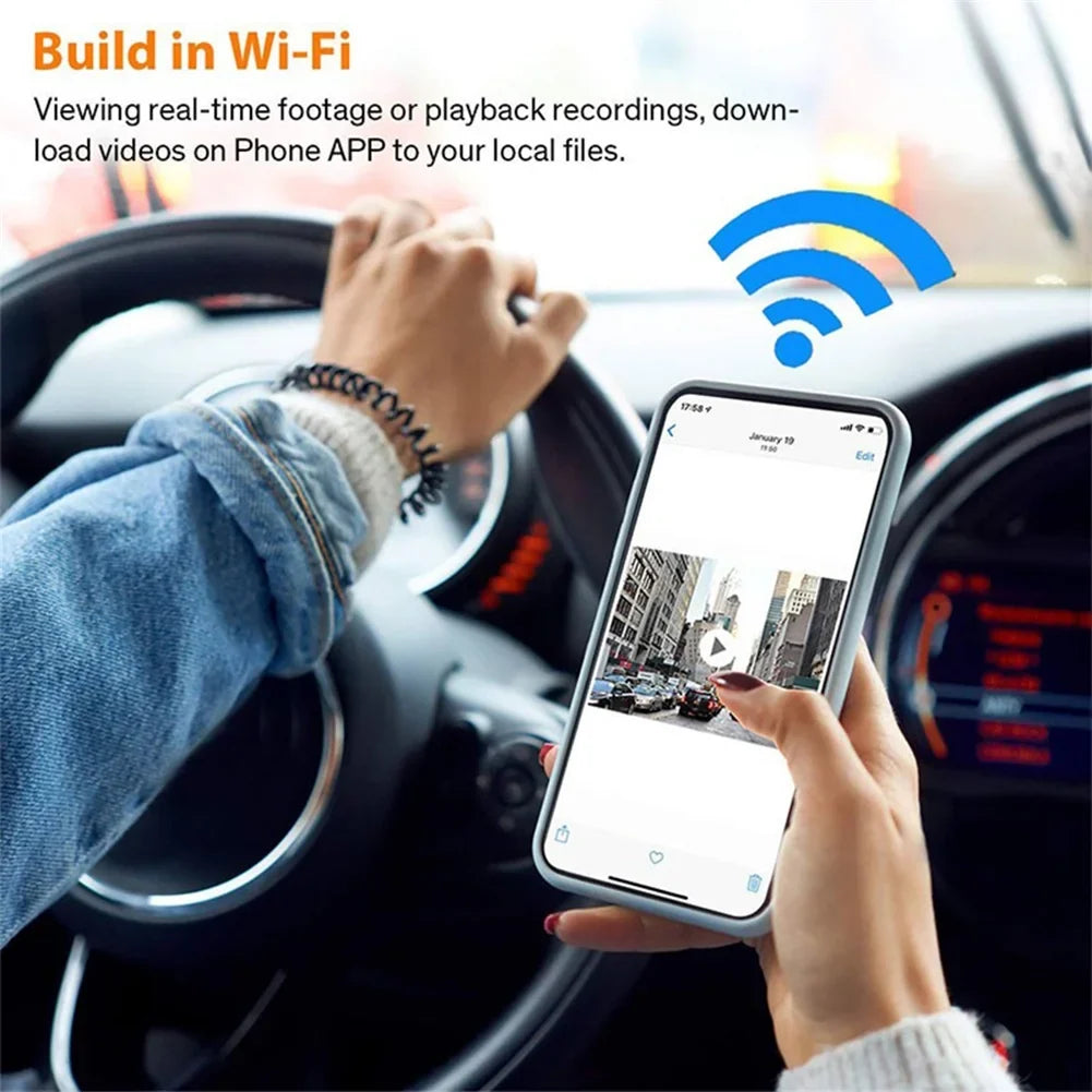 Dash Camera Recorder Dash Car Mini Dash Android Recorder WIFI ADAS WIFI Night DVR 1920*1080P Version DVR DVR Cam Car Cam