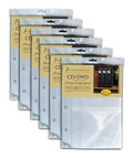 Insert Sheets Organizer Holds - Sheets & for Pack 6 48 CDs, - Video Blu-Rays - Binder Acid-Free Storage Sheets Binder Bellagio-Italia DVDs, CD/DVD - Games
