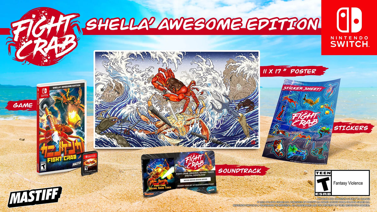 Fight Awesome Nintendo 859292000768 Crab: Switch, Mastiff, Shella' Edition,
