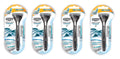 & LA Cross Titanium 71817 Razor Razor, 2 Blades, 1 Quattro Coated Schick + of Tweezers Cartridges 4) (Pack Cartridges,