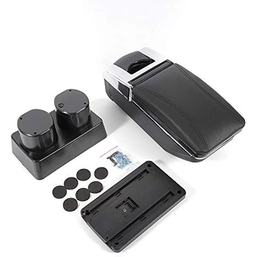 Armrest Versa 2007-2011 Console OUKANING Parts Leather Automotive Box For Nissan Body Black Storage Rotatable Tiida Latio Center Automotive