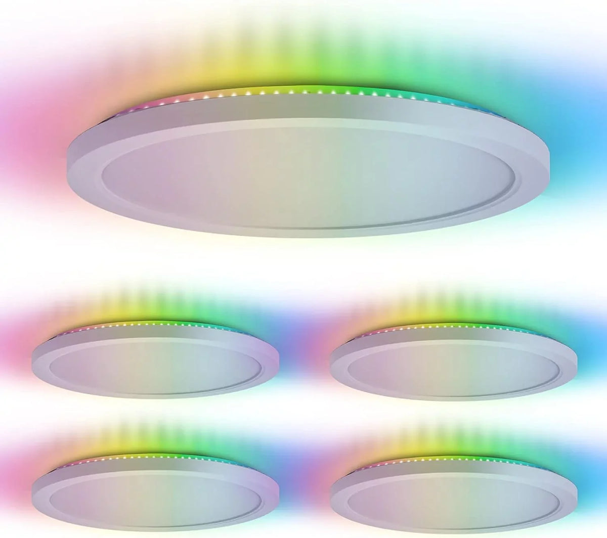 Light ETL Energy Alexa Inch Light 4 Kitchen Compatible Sunco Star Google 13 2500LM Bedroom Ceiling for Amazon Hallway 24W Night Pack LED Changing Smart Flush Mount Color RGB LED Fixture Home