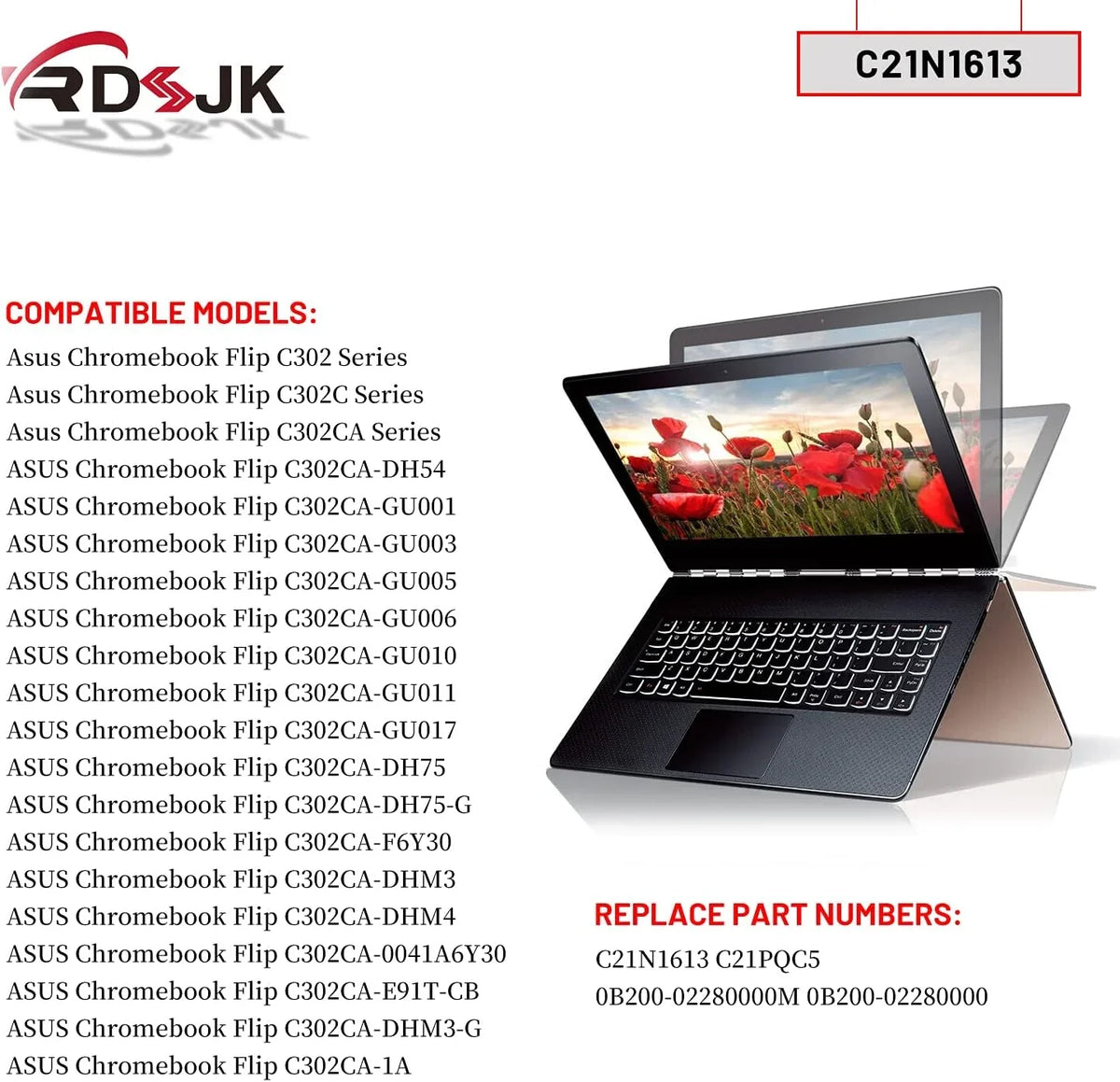 C302CA-DHM3 C21N1613 C302CA-1A Asus C302CA-DHM4 C302CA Chromebook C302CA-DH54 Laptop for y Flip C302C C302