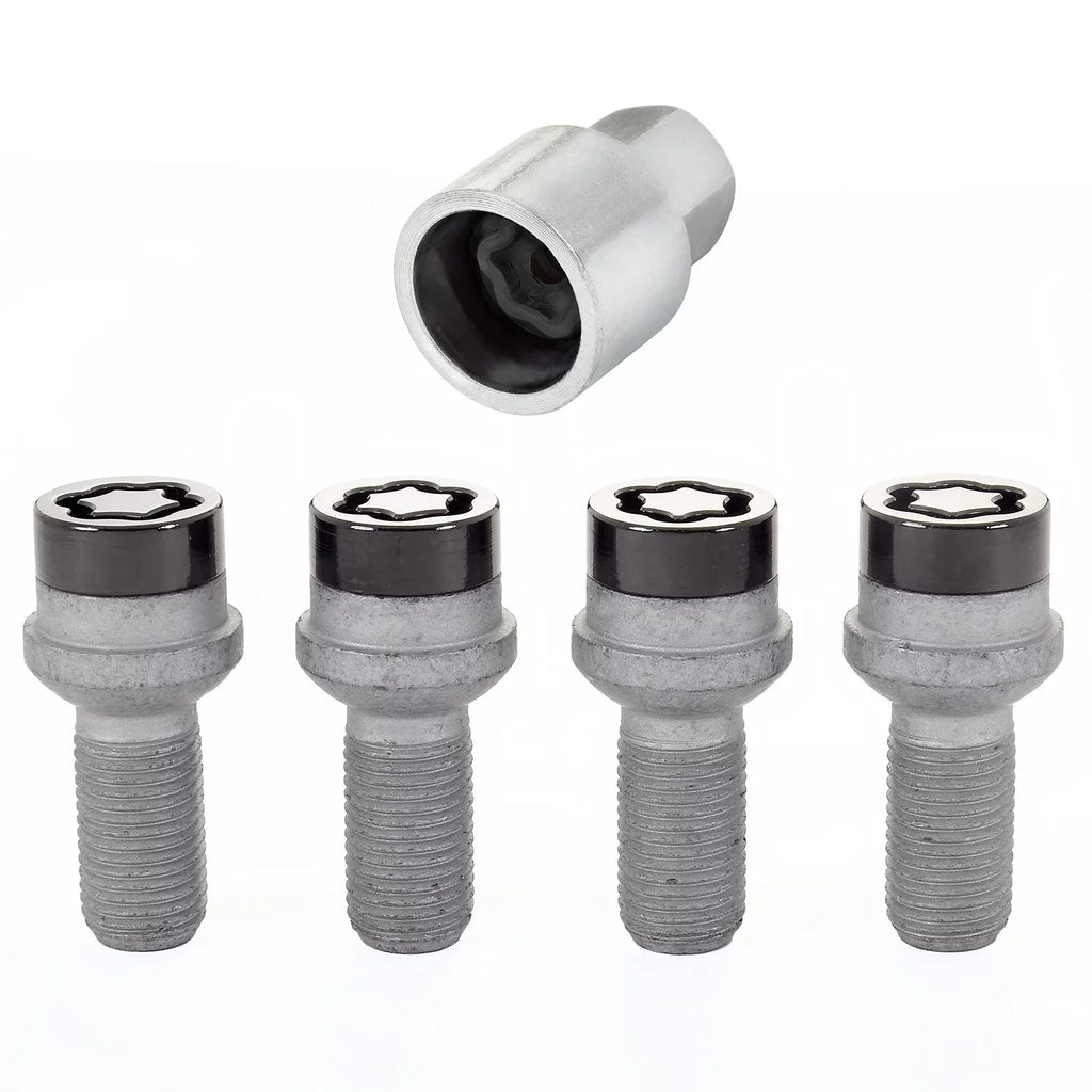 JETTA, Set Radius Bolt TIGUAN Chrome/Black select: McGard 2009-2019 VOLKSWAGEN Style Bolt 28318 2009-2019 Lock Seat VOLKSWAGEN Fits