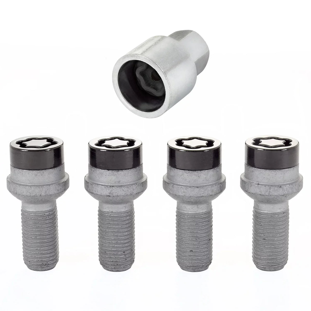 JETTA, Set Radius Bolt TIGUAN Chrome/Black select: McGard 2009-2019 VOLKSWAGEN Style Bolt 28318 2009-2019 Lock Seat VOLKSWAGEN Fits