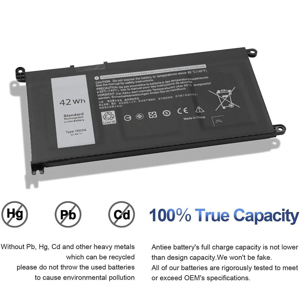 YRDD6 3310 7586 42Wh 5491 2-in-1 Dell Inspiron 5593 Battery 5591 For 5485 5482