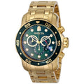 Mens Steel Gold Pro Large Diver Stainless Swiss Tone IN00 Heavy Watch