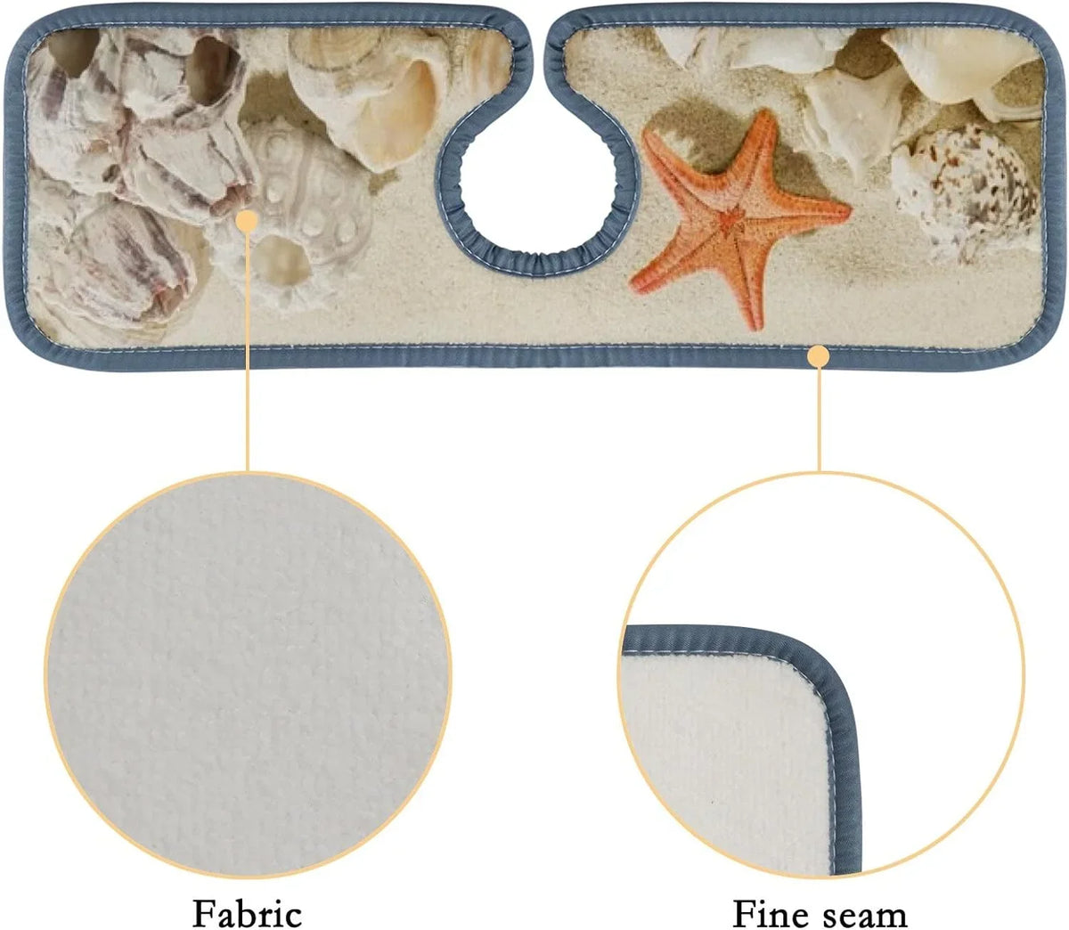 3PCS Mats Faucet Microfiber Drip Absorbent Drying Washable Beach Catcher, Summer Mat, Bath Kitchen Splash Guard Starfishes Countertop Sinkmat Sink Bestwell Sea