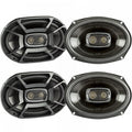 (QTY Stereo Boat Audio 450W Marine 6x9" Speakers Coaxial 3-Way Pairs 2 Car 4) Polk of DB692