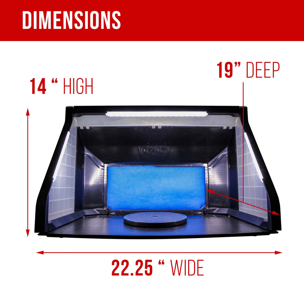 Hose LED Portable, Booth Airbrush (Extends Dual Extension up to Feet) Lights, Kit Spray 5.6 Exhaust Fan, Hobby with
