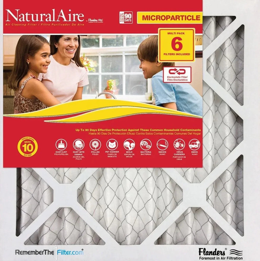 Filters MERV NaturalAire 10x10x1 85256.011010 (6 10 pack) Microparticle