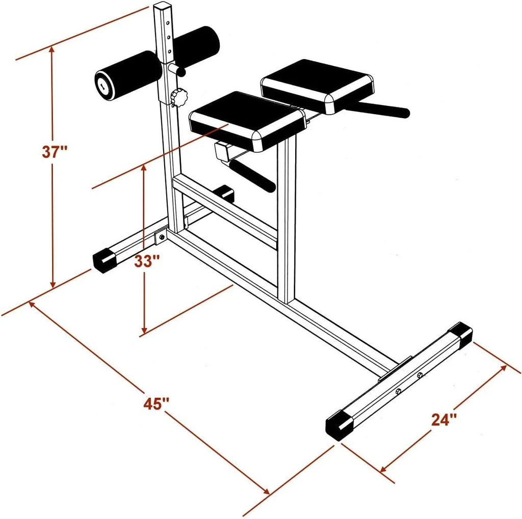 Strength DF404 – Hyper – By Bench Adjustable Capacity Hyperextension For Station 400 Extension Chair Fitness Fully LBS Back Training Exercise
