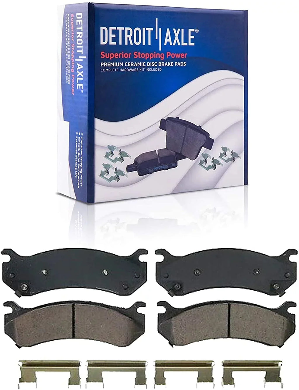 Rotors Brake [4-Wheel Chevy Disc - Escalade Yukon - Ceramic Disc Tahoe for Rotor Brakes XL GMC Axle ESV Front 1500 Cadillac EXT Kit Brake Avalanche : Sierra Model] Detroit 12" Silverado Pads
