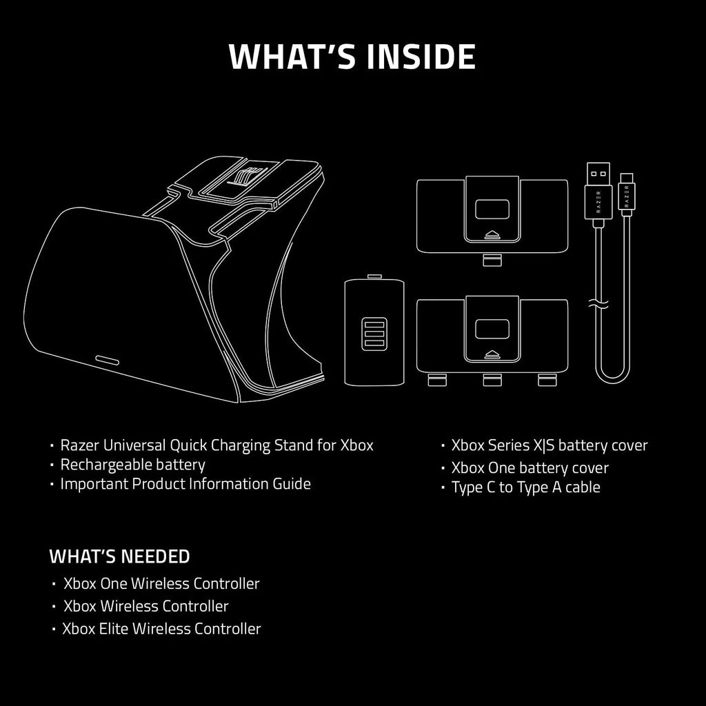 for Razer Quick Lunar Charging Stand Xbox, Shift Universal