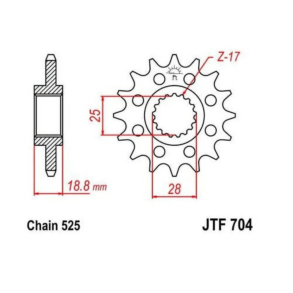 Sprocket Front Street Steel JT for 2008-2013 GS BMW F800 16T