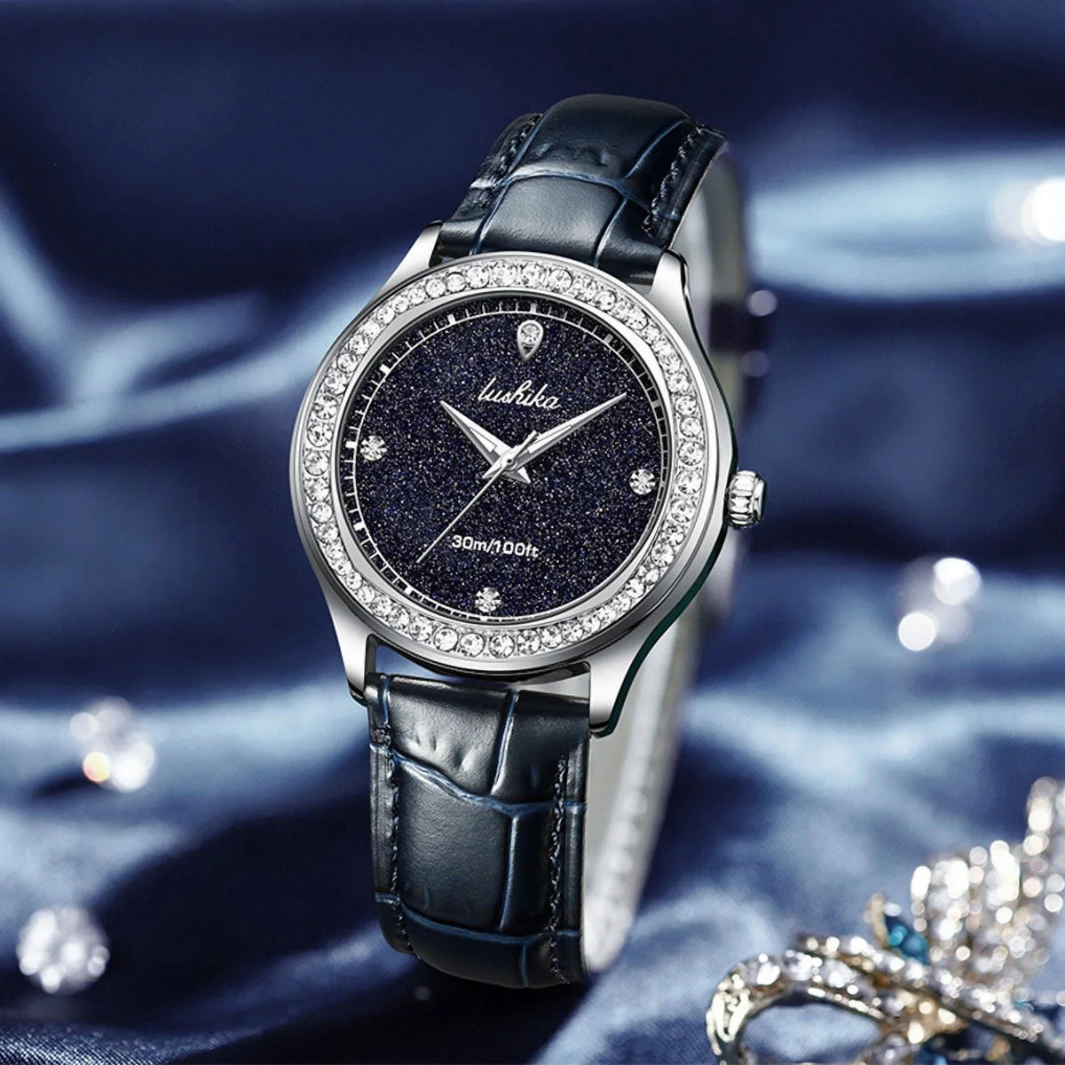 Luxury Light wristwatch Starry Waterproof Ladies Quartz