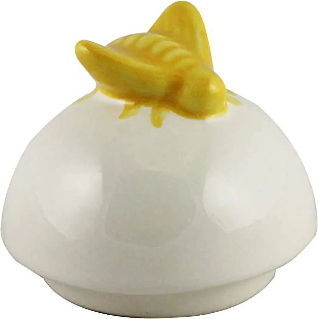 Kitchen on LL Ivory Dunn Wooden Rae with Bee and Letters Pot Black Yellow HONEY Dipper Lid Ceramic